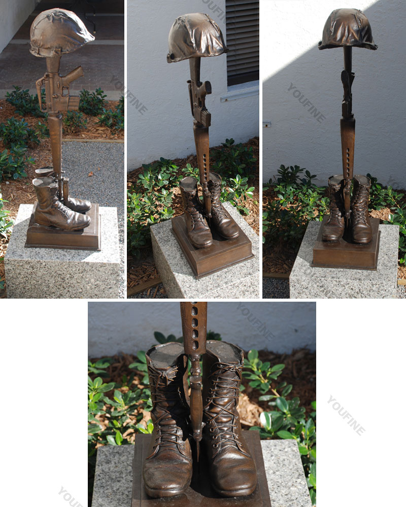 Battle Cross Bronze Statue