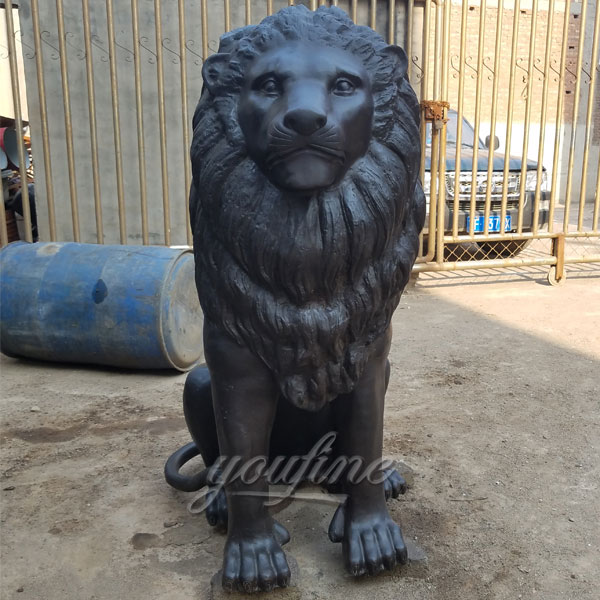 Large bronze lion statues for home