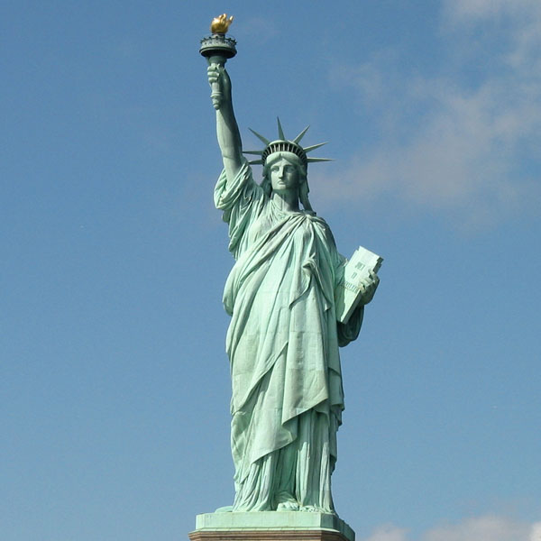 Life size bronze statue of Liberty Enlightening the World for sale