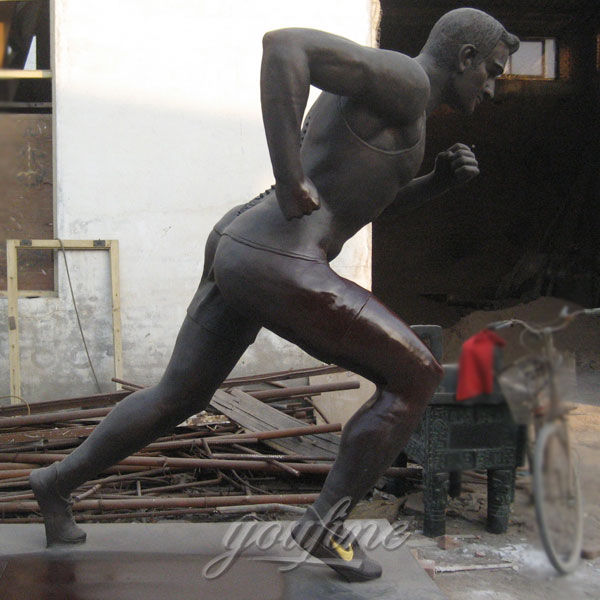Life size running man statue bronze sculpture for sale
