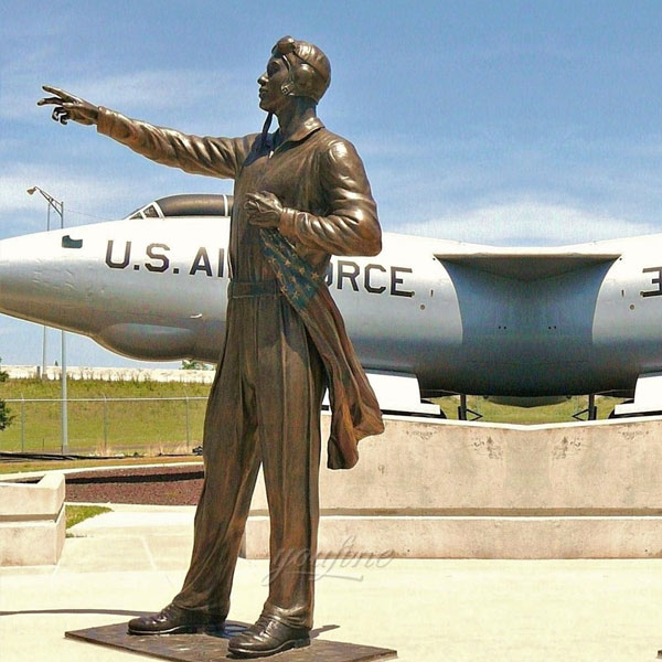 Brass metal air force outdoor statues