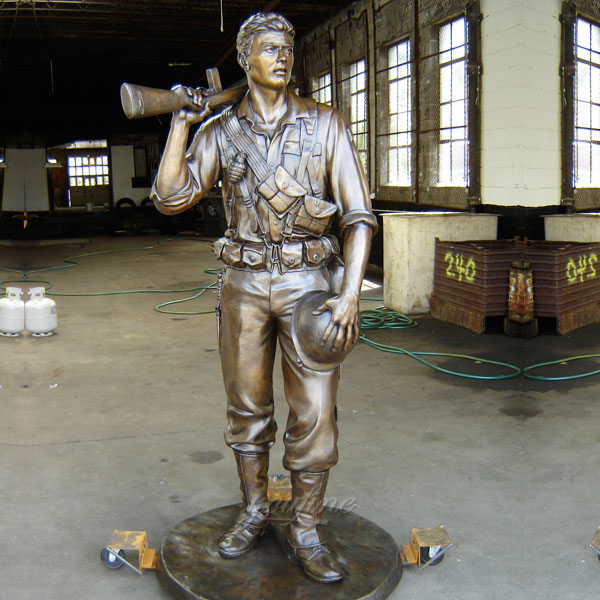 Bronze casting british military yard life size statues gifts