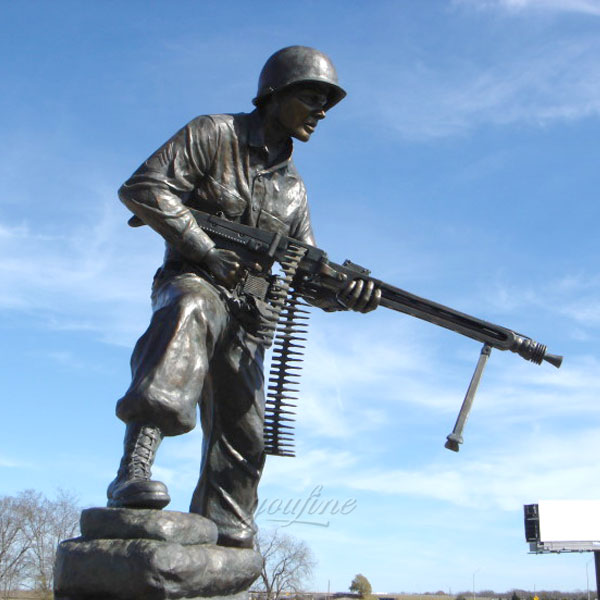 Life size bronze casting statues of soldiers for sale