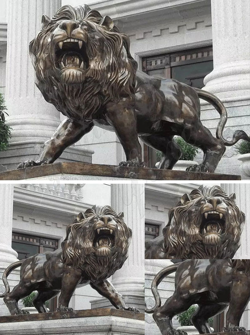 large bronze lion statue sculpture