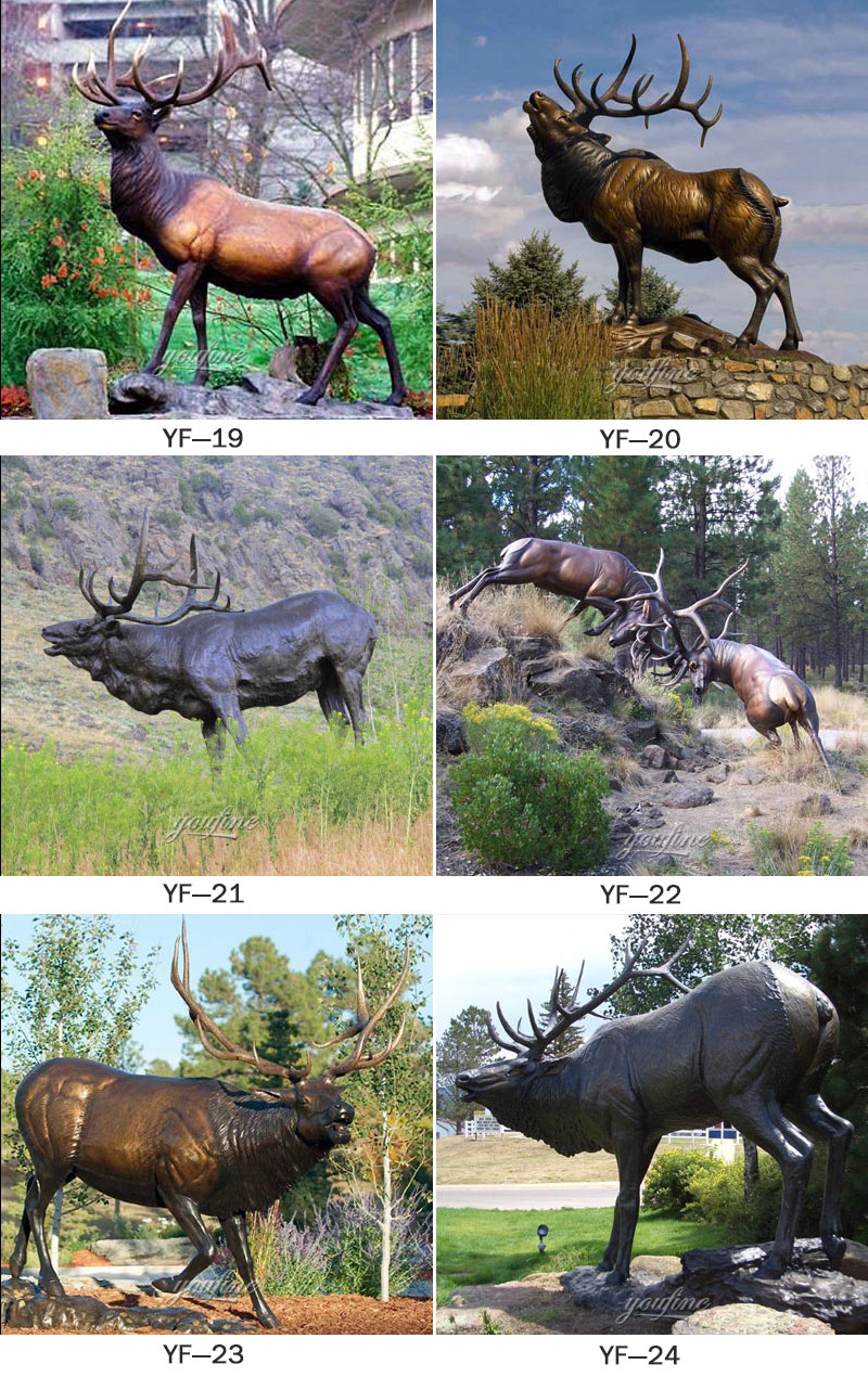 bronze deer statues for garden