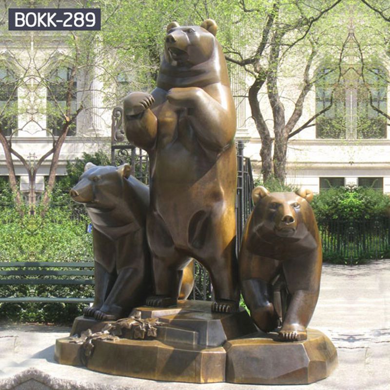 bronze bear statue for garden 