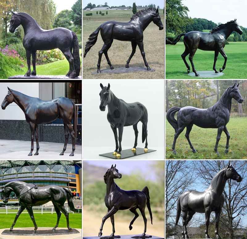 Life Size bronze outdoor horse statues BOKK-220