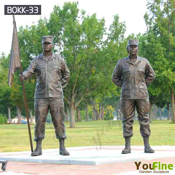 High Quality Bronze Military Soldier Statues Group for Outdoor Memorial MOKK-33