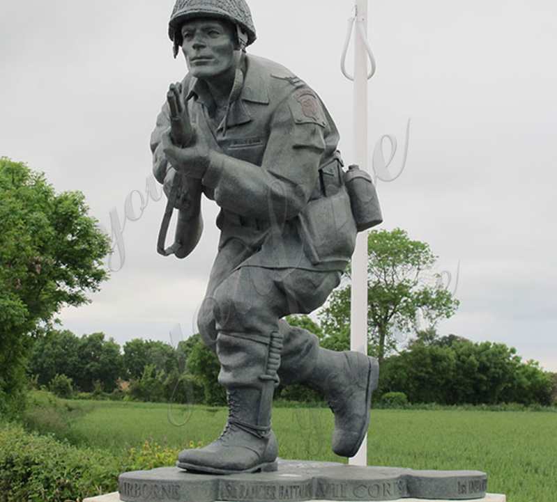 Life Size Bronze Army Soldier Garden Statue for Outdoor