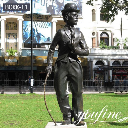 Bronze Charlie Chaplin Statue Garden Decor for Sale BOKK-11