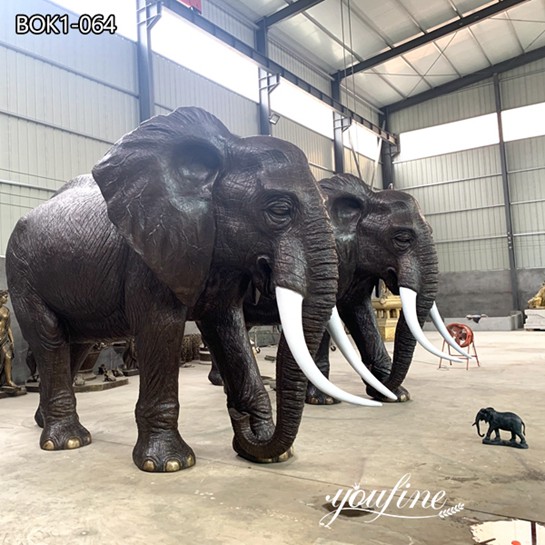 Life-Size Bronze Elephant Statue Outdoor Park Decor for Sale BOK1-064