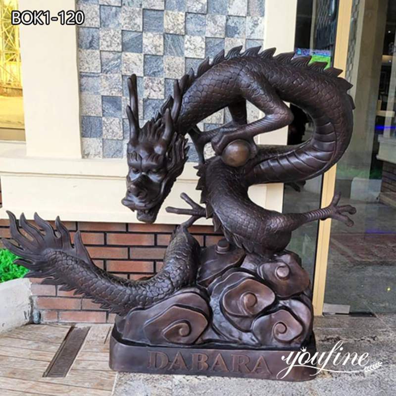 Factory Supply Bronze Chinese Dragon Statue for Garden  BOK1-120