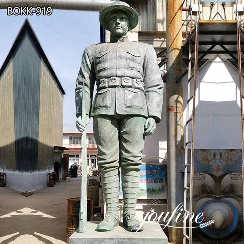 Huge Bronze Soldier Statue Memory Outdoor Garden for Sale BOKK-919