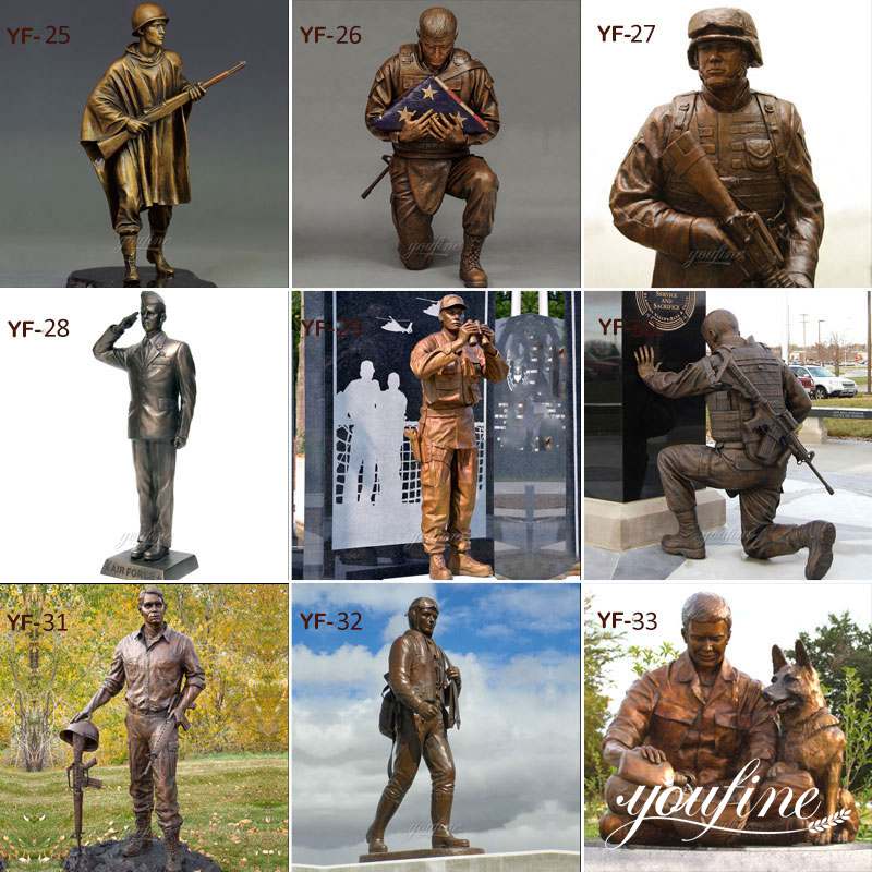 Bronze Soldier Statue Details: