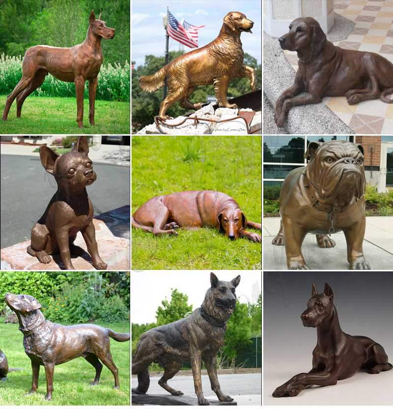 custom bronze dog statue-YouFine Sculpture