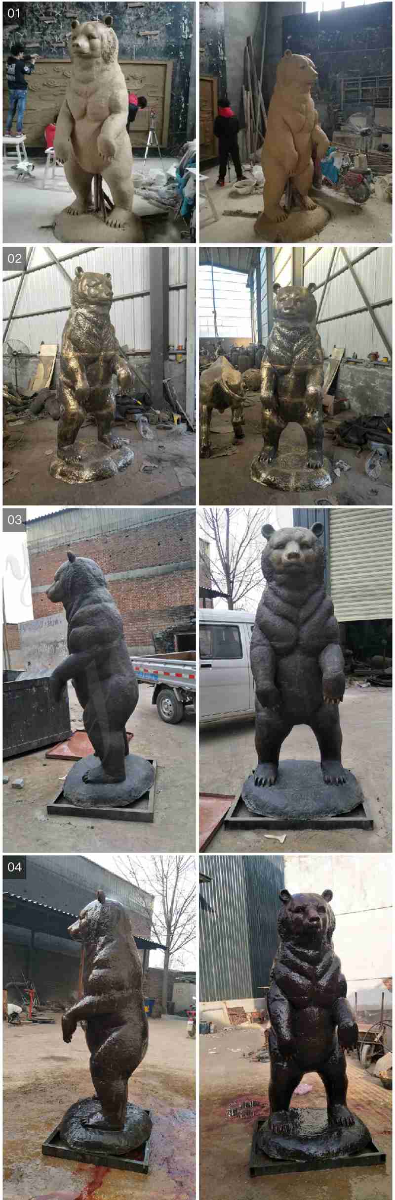 installation methods of outdoor bear statue-YouFine Sculpture