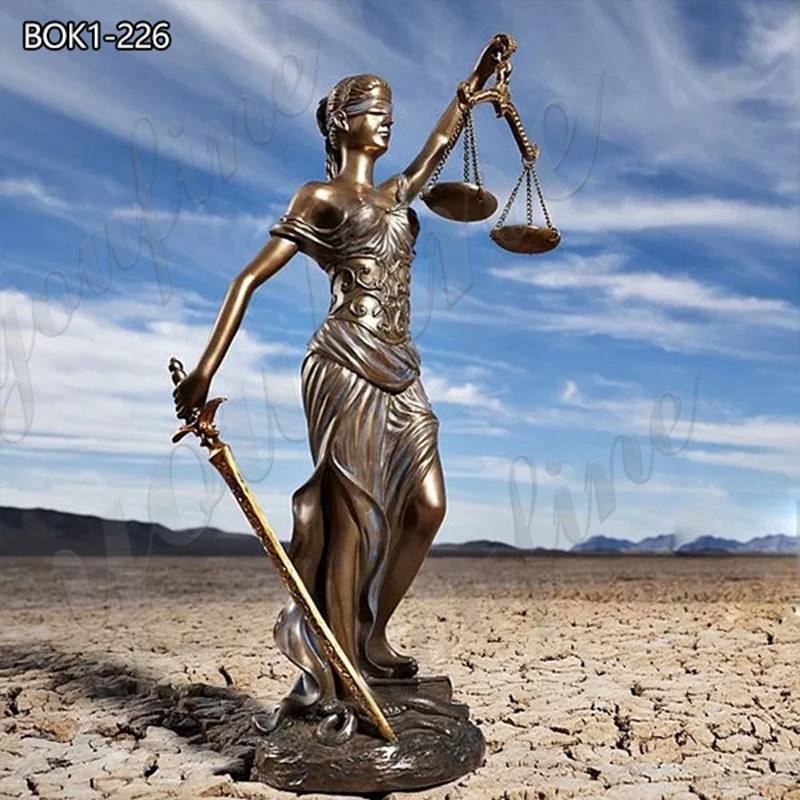 Life Size Bronze Lady Justice Statue Outdoor Decor for Sale BOK1-226
