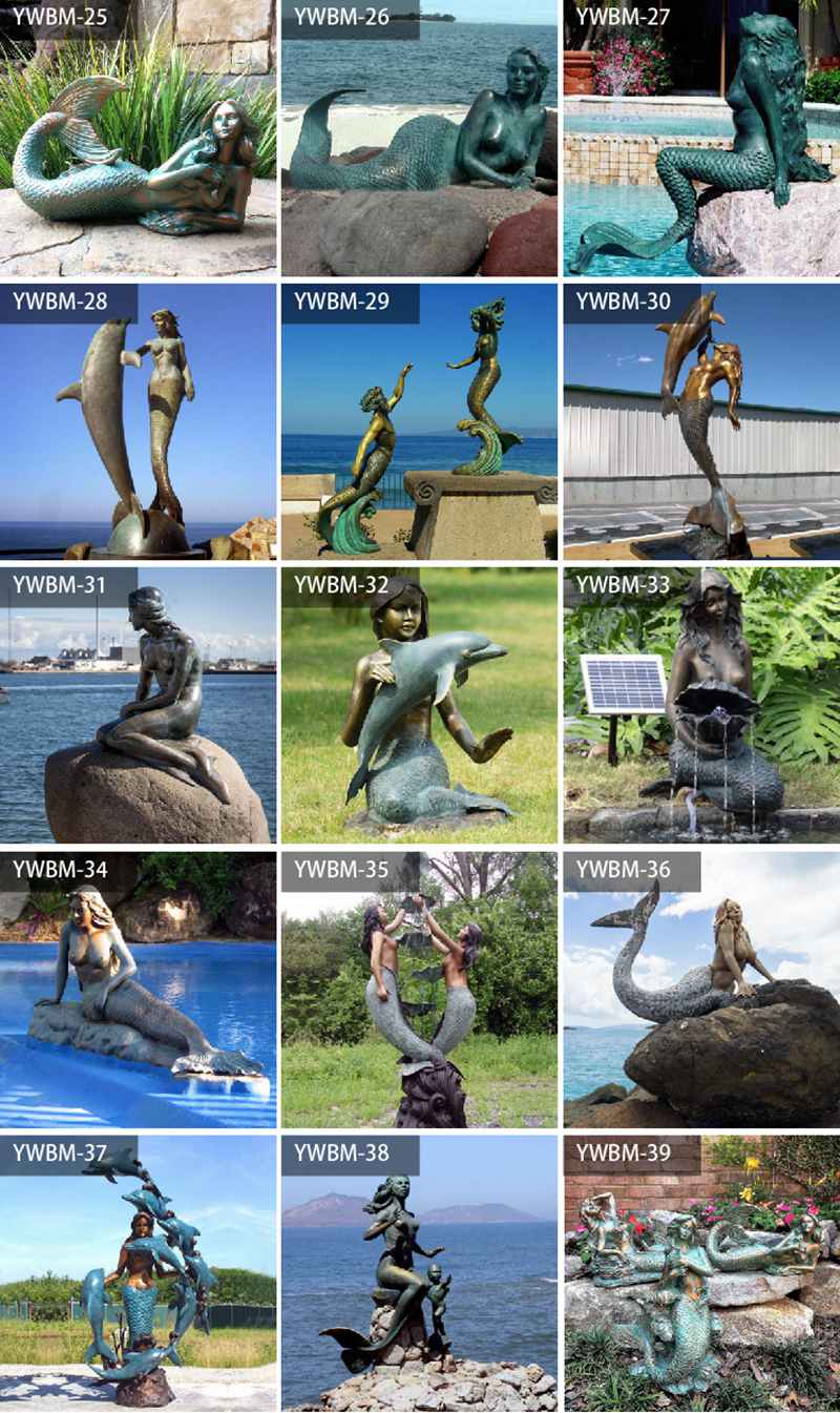 bronze mermaid statue for sale-YouFine Art Sculpture