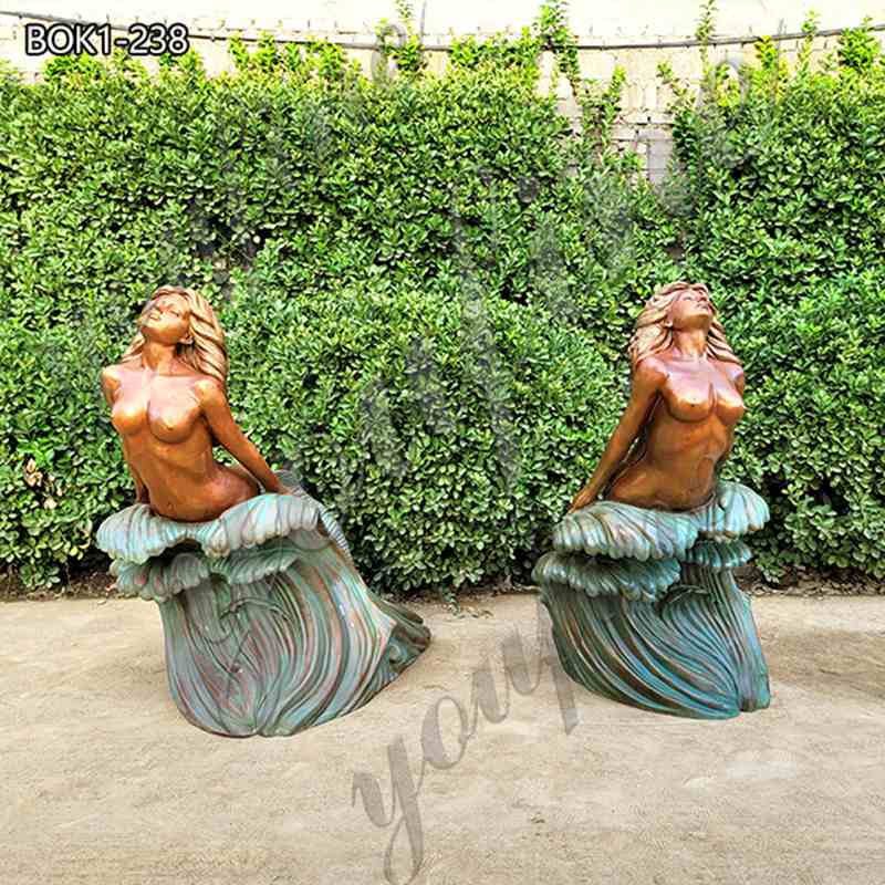 Life-Size Bronze Mermaid Statue Outdoor Decor for Sale BOK1-238