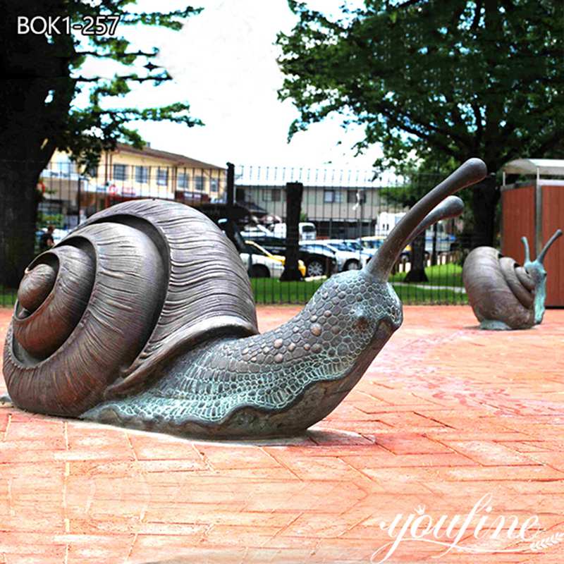 Giant Bronze Outdoor Snail Statue Garden Ornaments for Sale BOK1-257