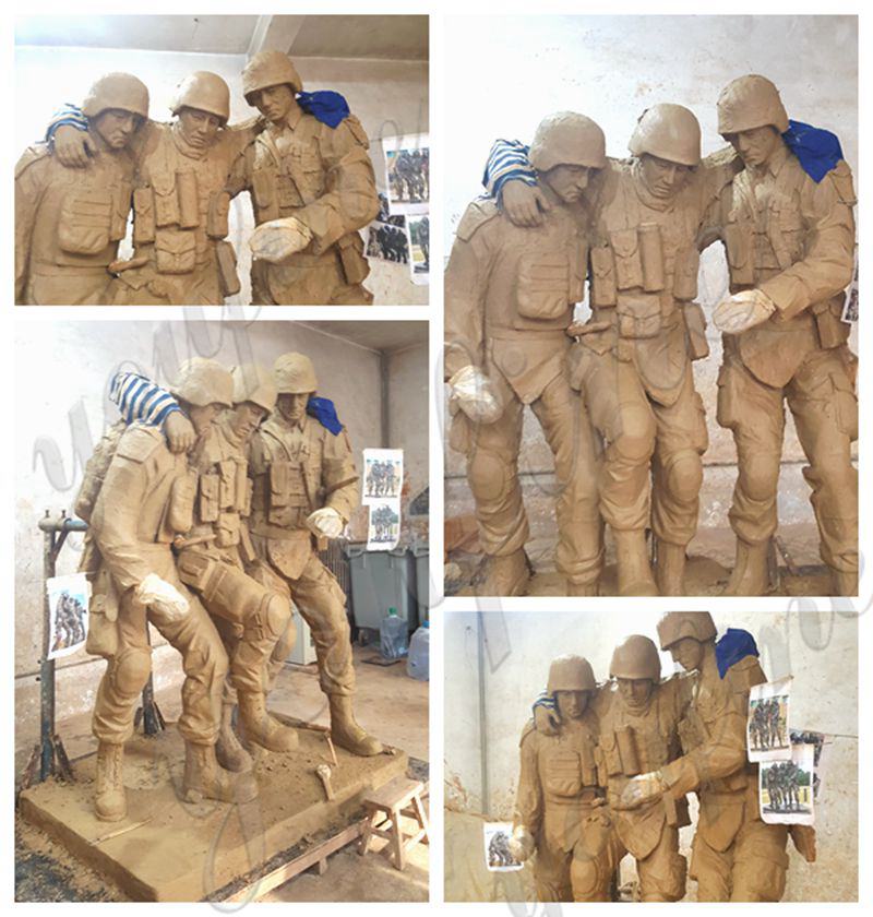 clay molds of large outdoor military statues for sale-YouFine Sculpture