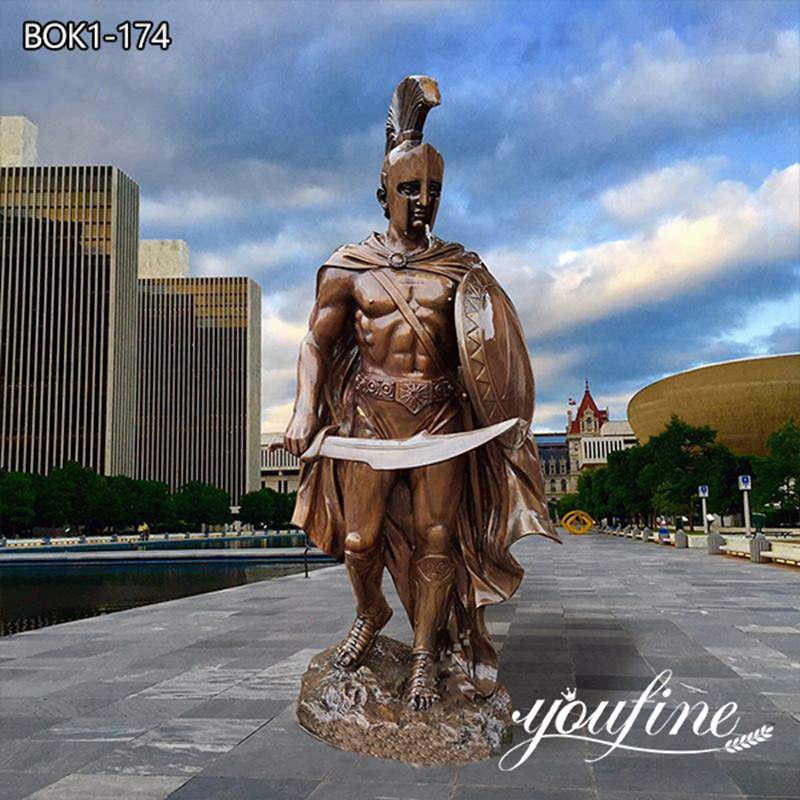 Brown Bronze Casting Spartan Statue for Sale BOK1-174