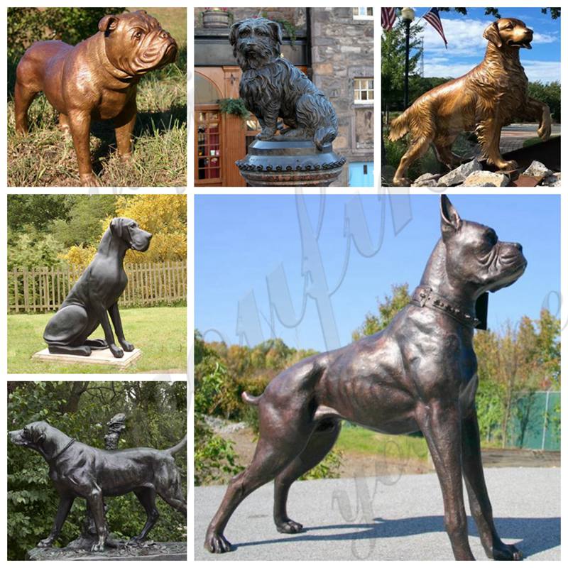bronze dog statues-YouFine Sculpture