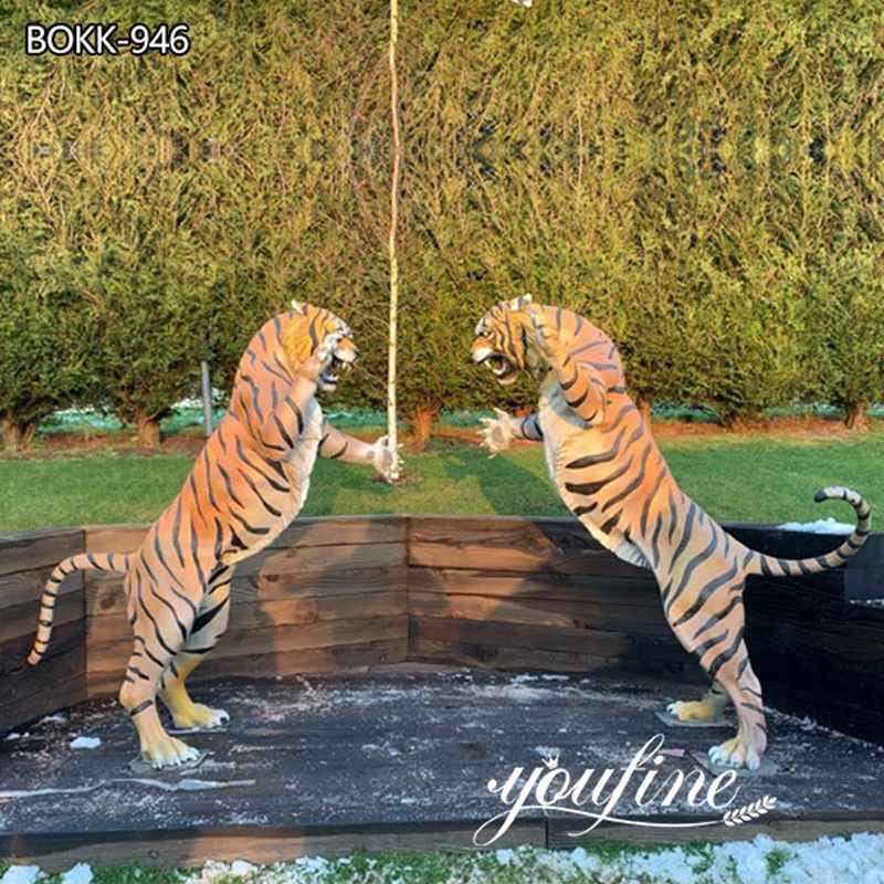 Life-Size Bronze Tiger Statue Outdoor Decor for Sale BOKK-946