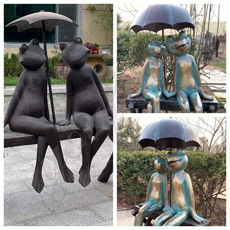 beautiful appearance for the bronze frog statue-YouFine Sculpture
