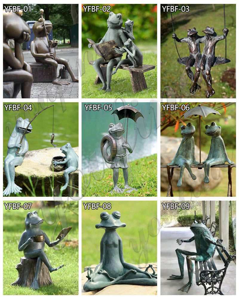 large frog statue for garden-YouFine Sculpture