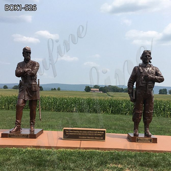 1. bronze military memorial statues