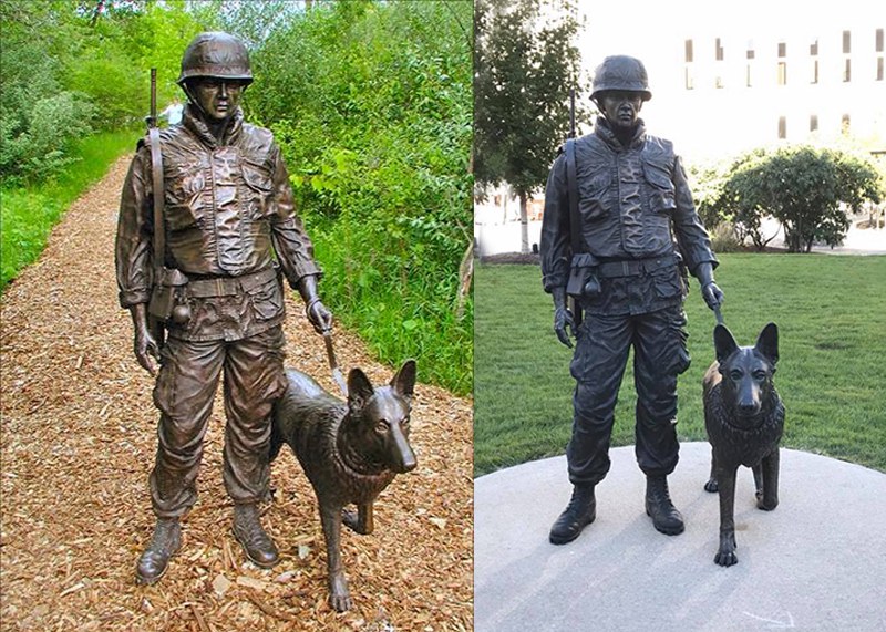 Bronze Military sculpture Description