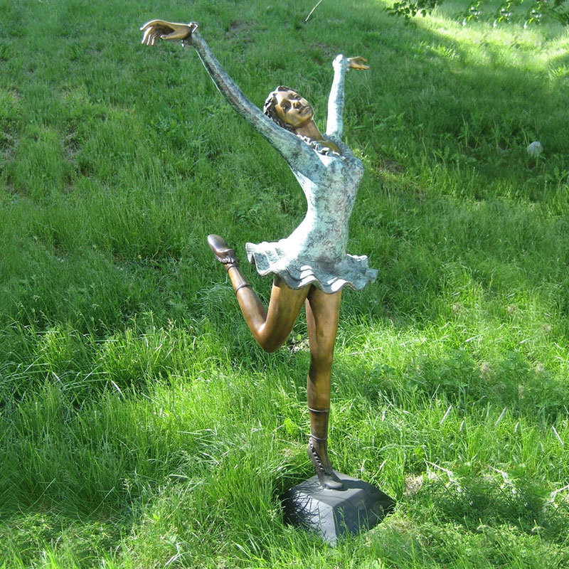 Outdoor Life-Size Bronze Ballerina Statue Garden Decor for Sale