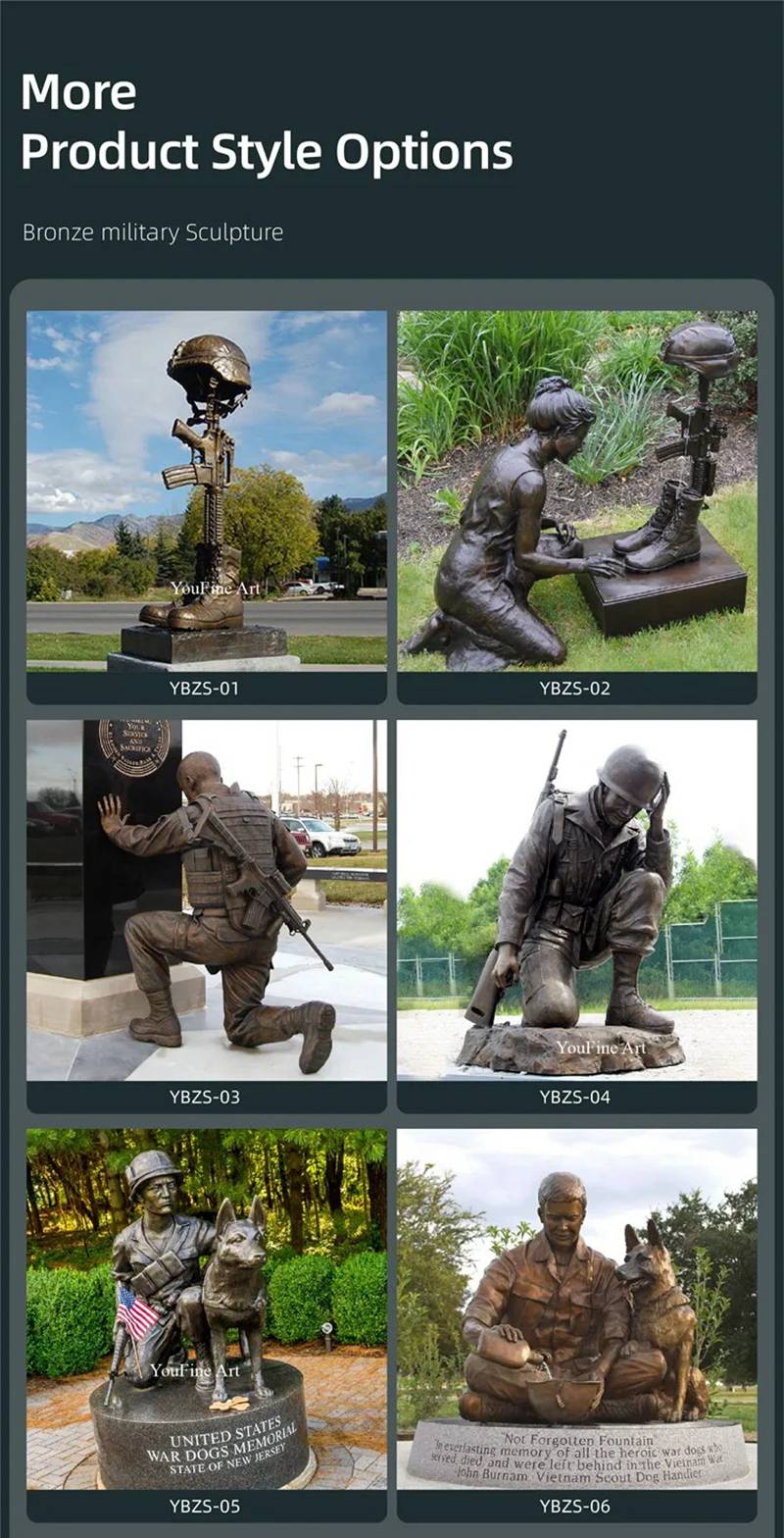 bronze military sculptures