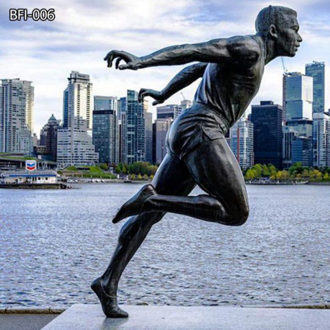 bronze sports man sculptures