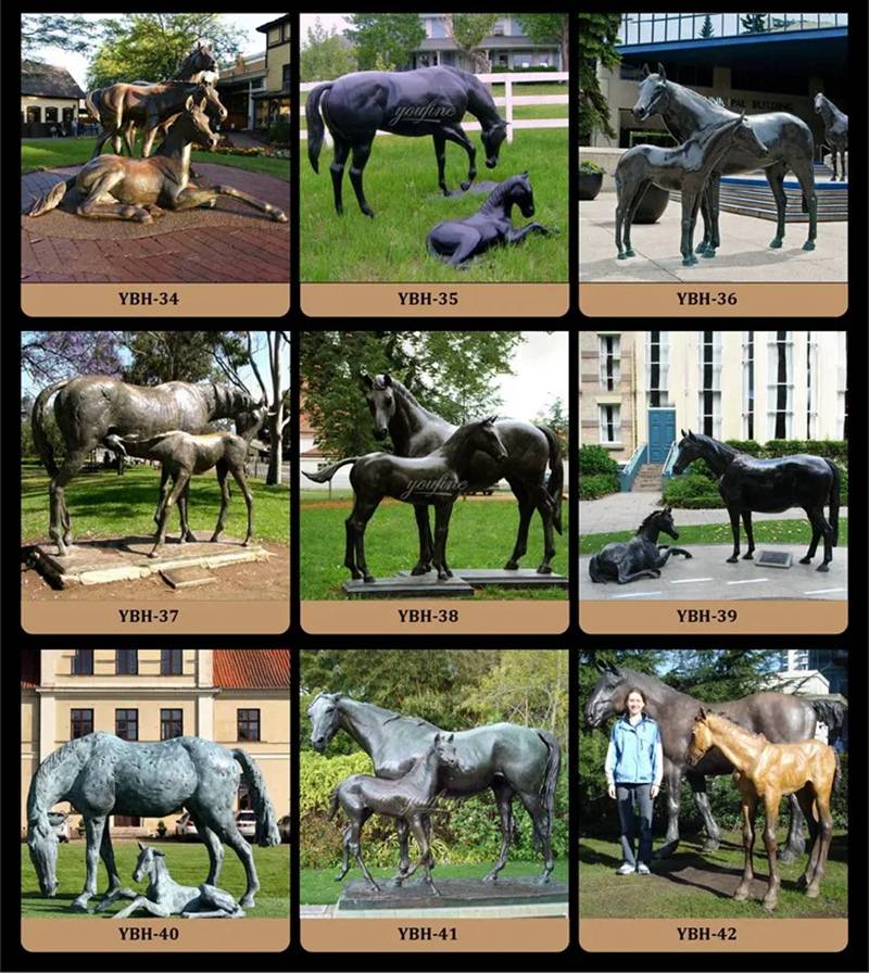 more bronze horse statues