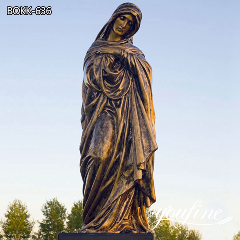 Large Outdoor Bronze Mary Statue for Sale