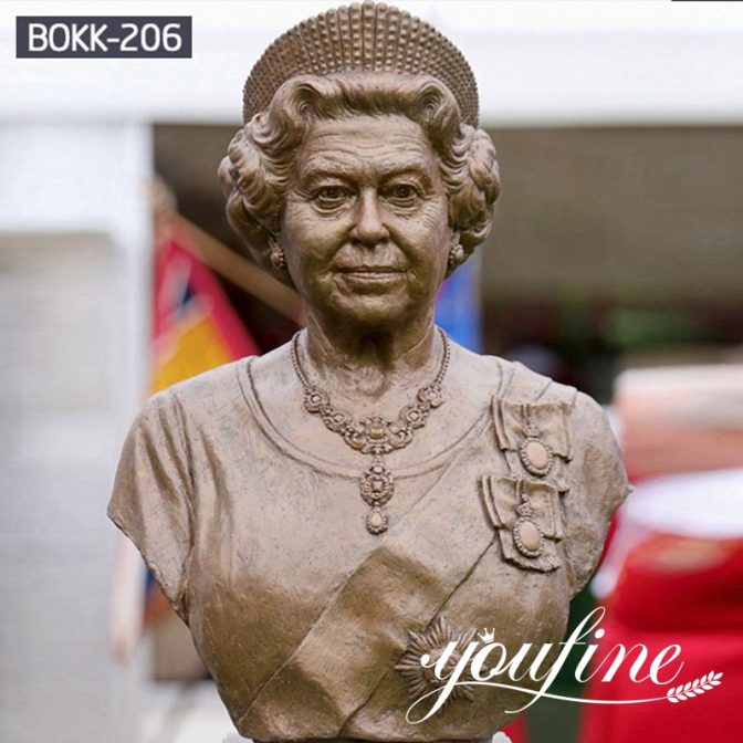 bronze queen elizabeth bust