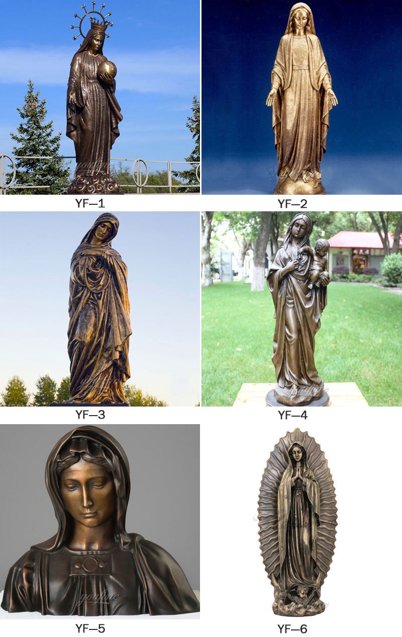 more bronze mary statues