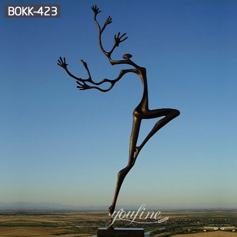Abstract Life Size Bronze Dancer Sculpture for Sale