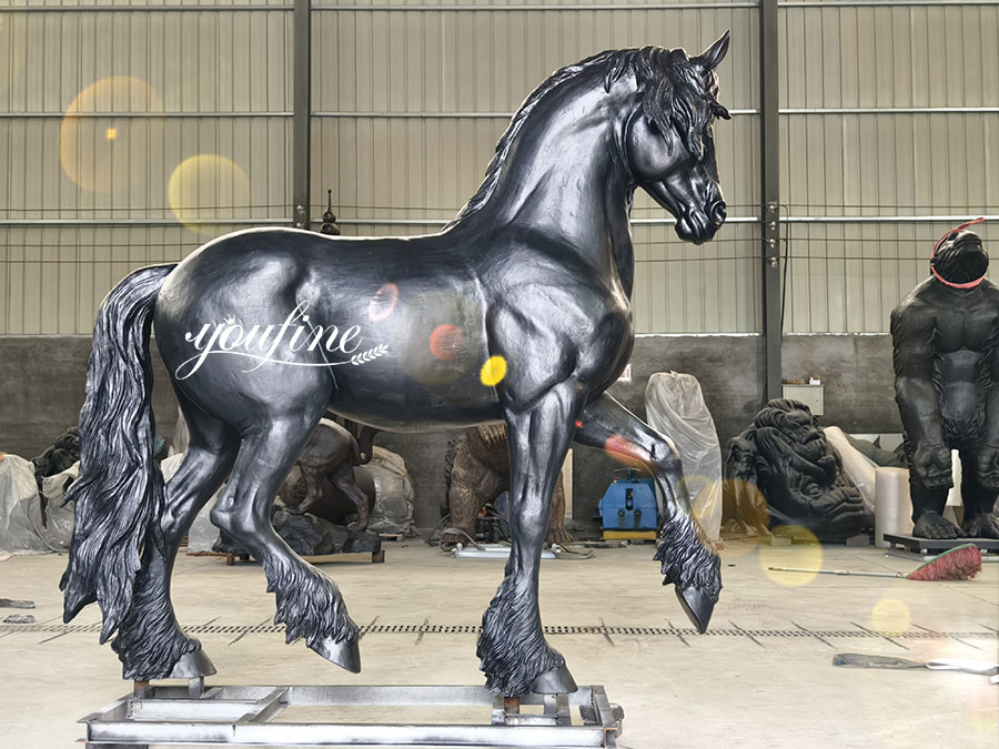bronze horse sculpture patina