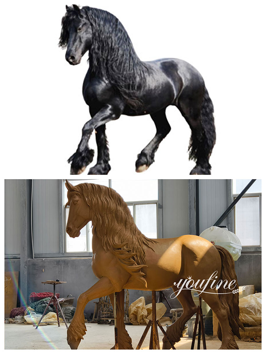 exquisite horse clay mold